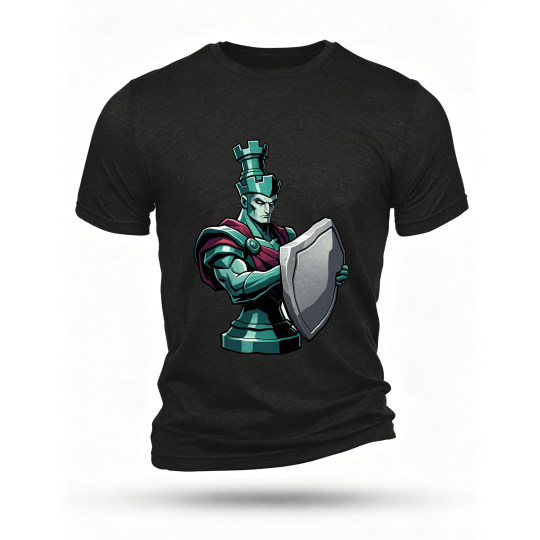 Black T-shirt, front print