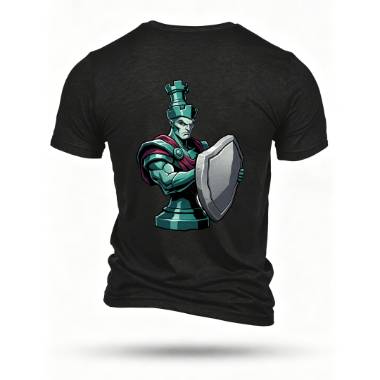 Black T-shirt, back print