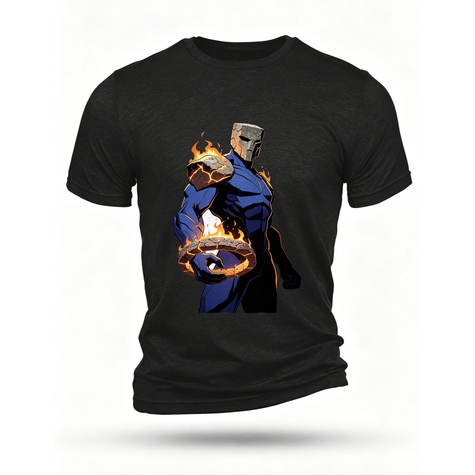 Black T-shirt, front print