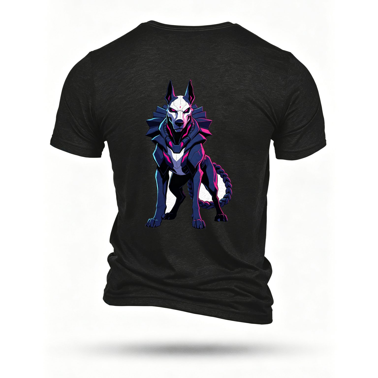 Black T-shirt, back print