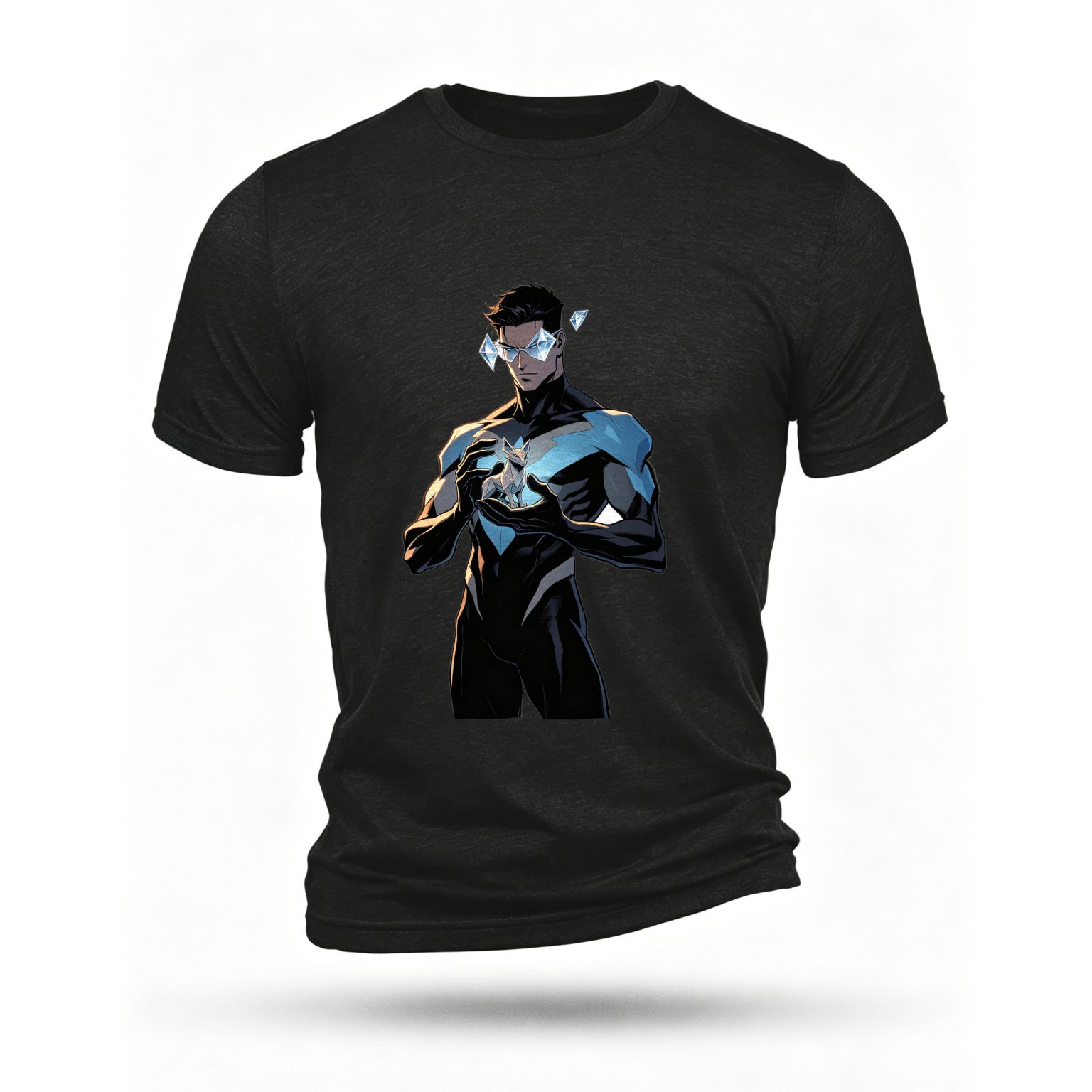 Black T-shirt, front print