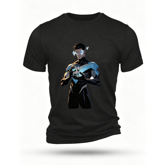 Black T-shirt, front print