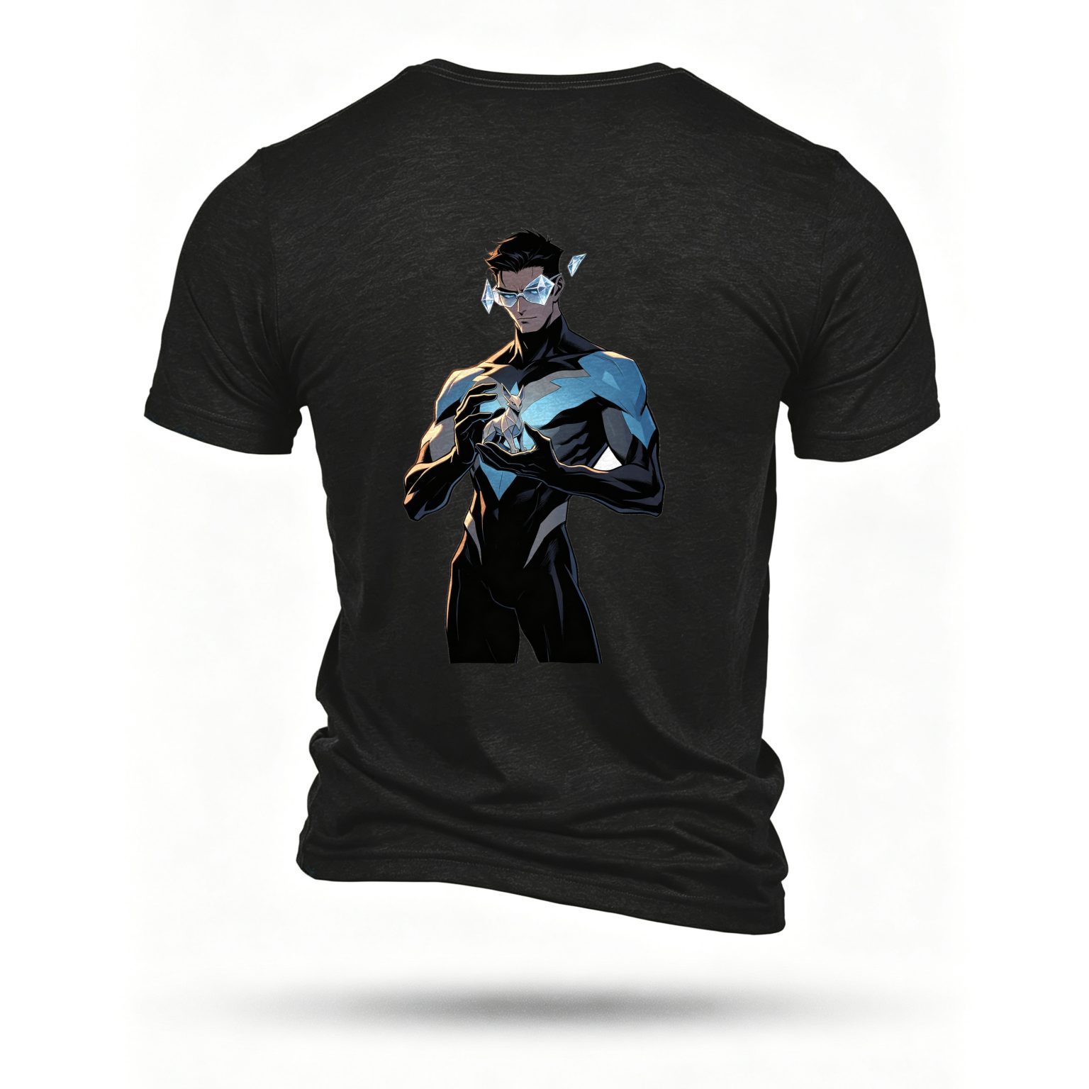 Black T-shirt, back print