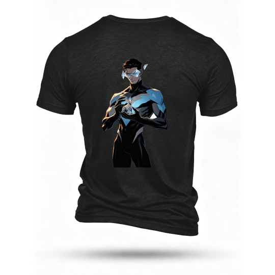 Black T-shirt, back print