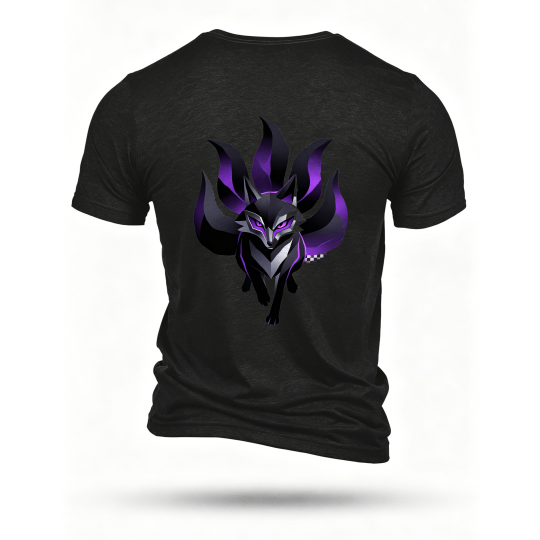 Black T-shirt, back print