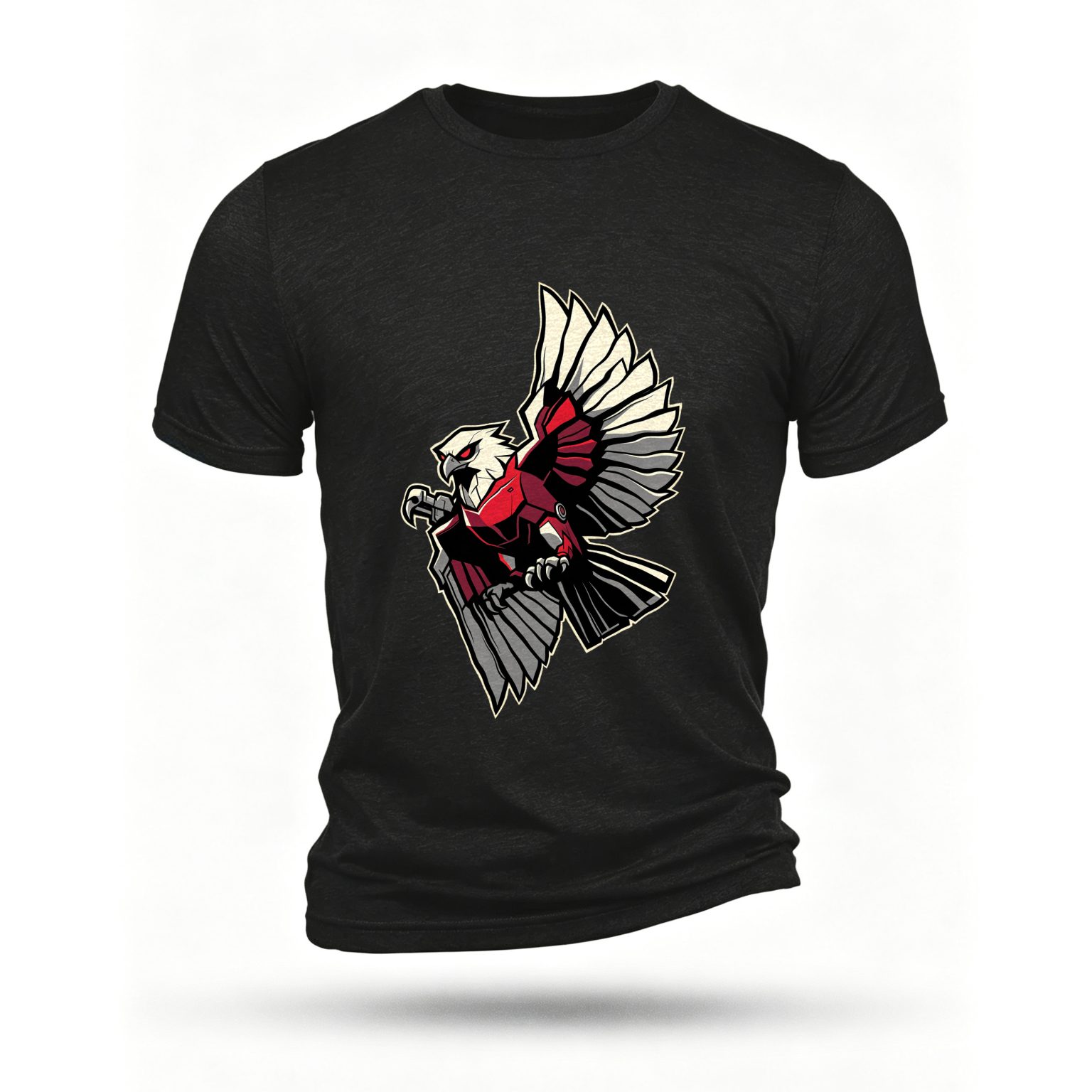 Black T-shirt, front print