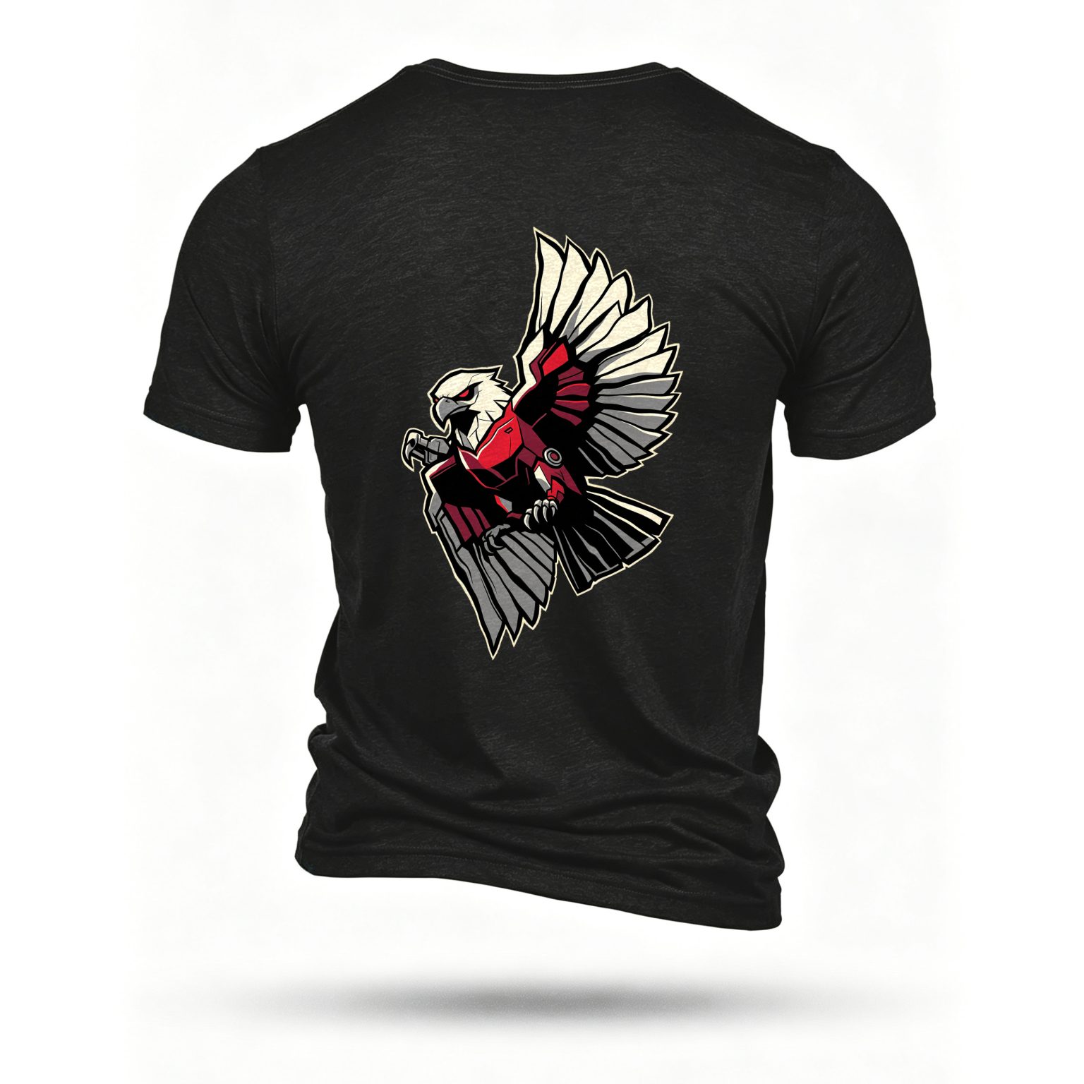 Black T-shirt, back print