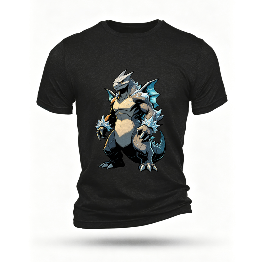 Black T-shirt, front print