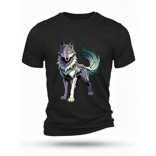 Black T-shirt, front print