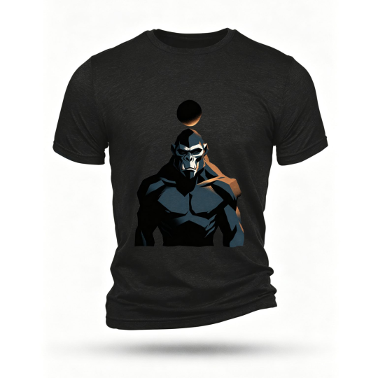 Black T-shirt, front print