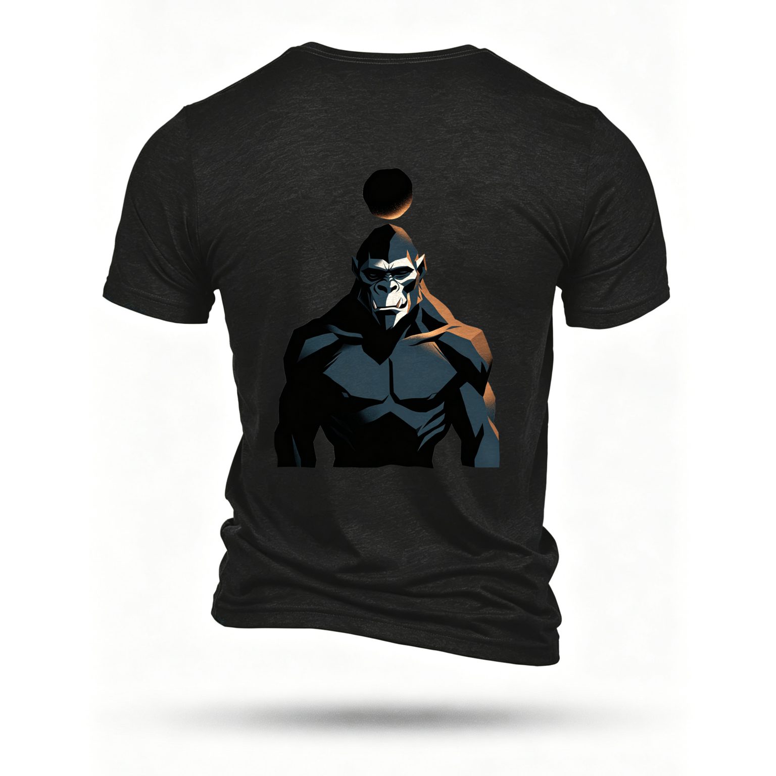 Black T-shirt, back print