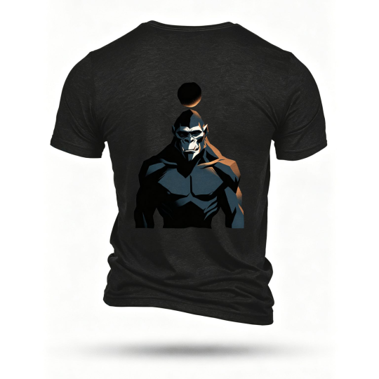 Black T-shirt, back print