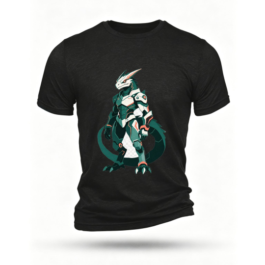 Black T-shirt, front print