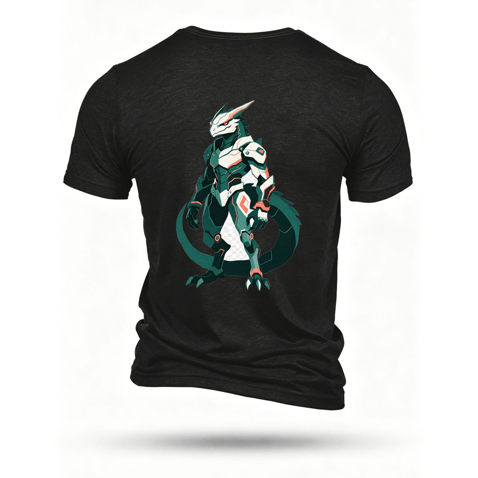 Black T-shirt, back print