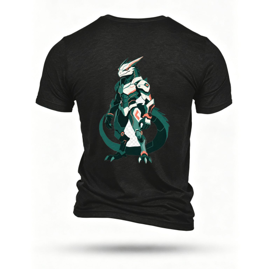 Black T-shirt, back print