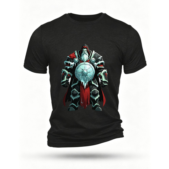 Black T-shirt, front print