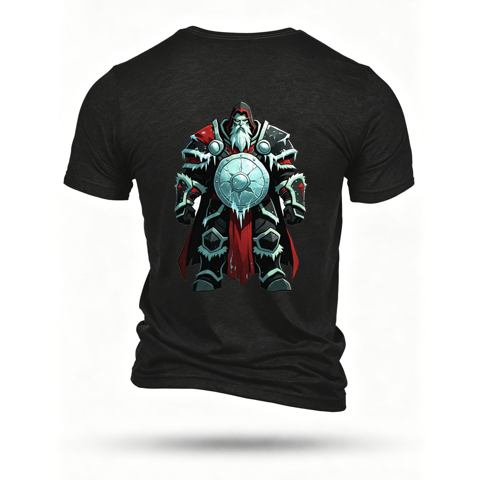 Black T-shirt, back print