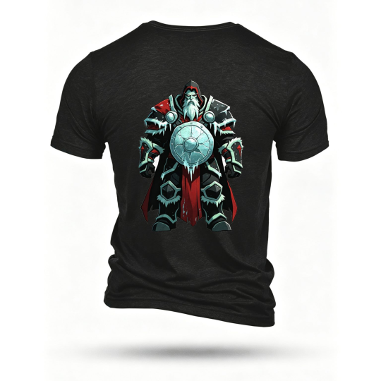 Black T-shirt, back print