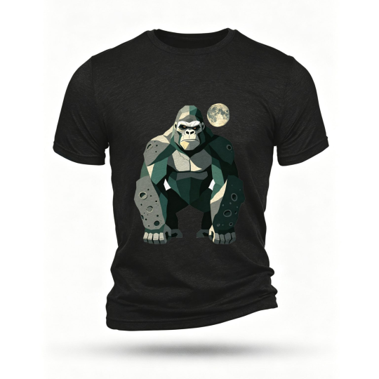 Black T-shirt, front print