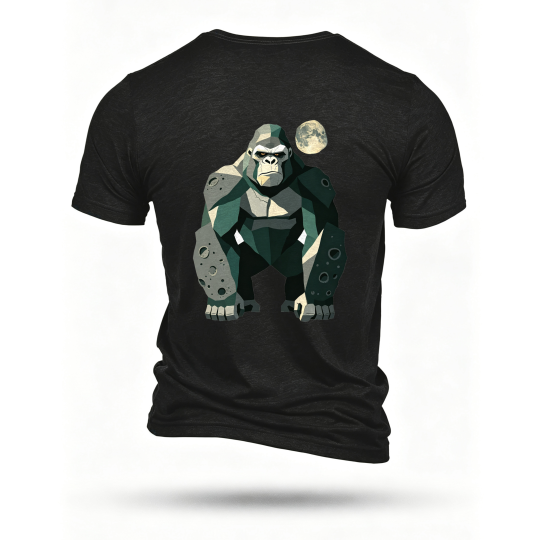 Black T-shirt, back print