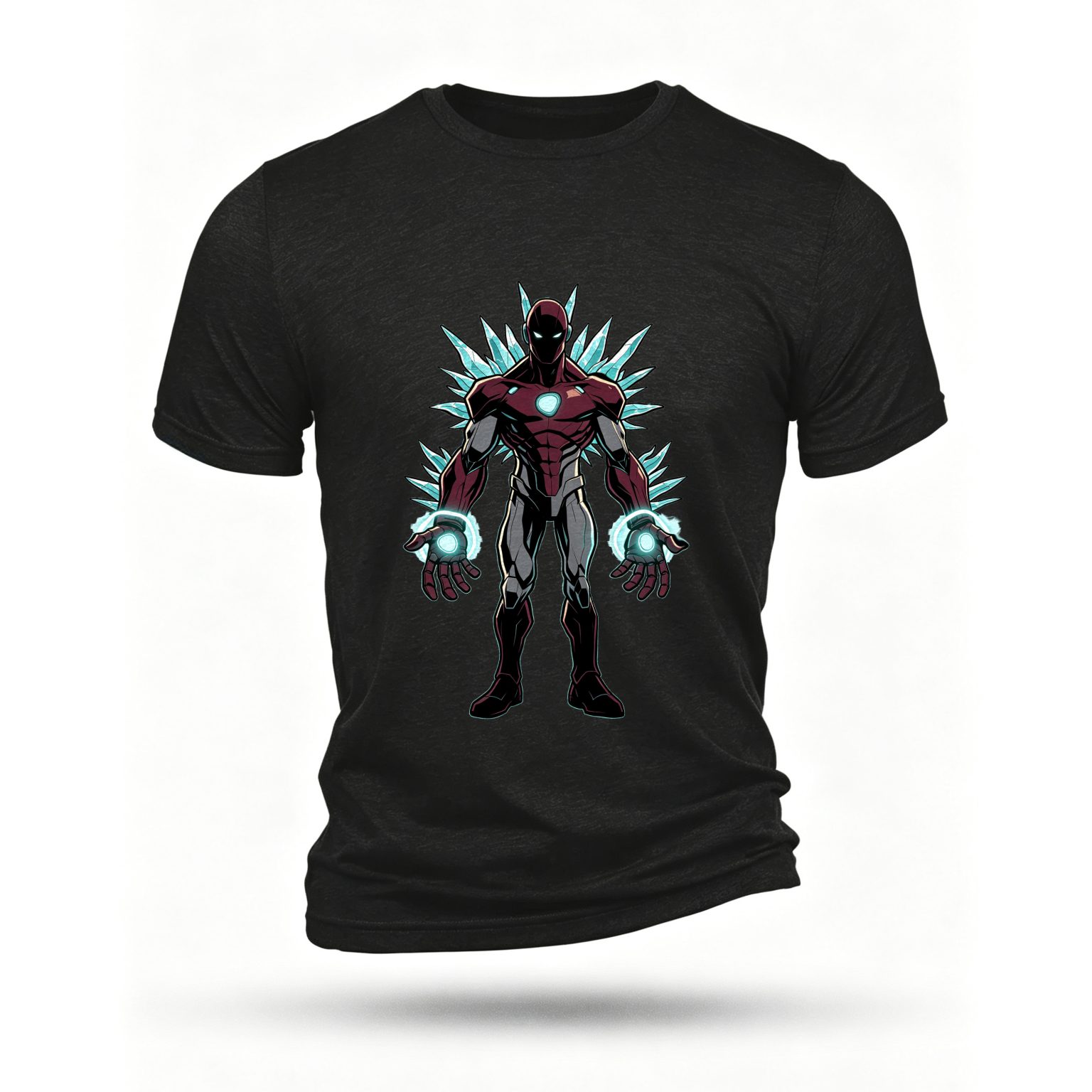Black T-shirt, front print