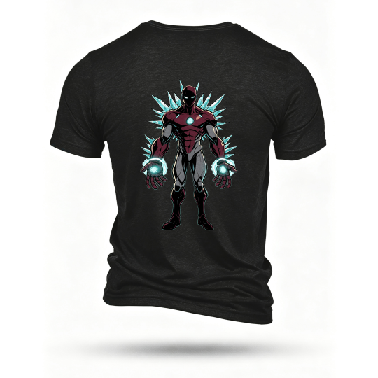 Black T-shirt, back print