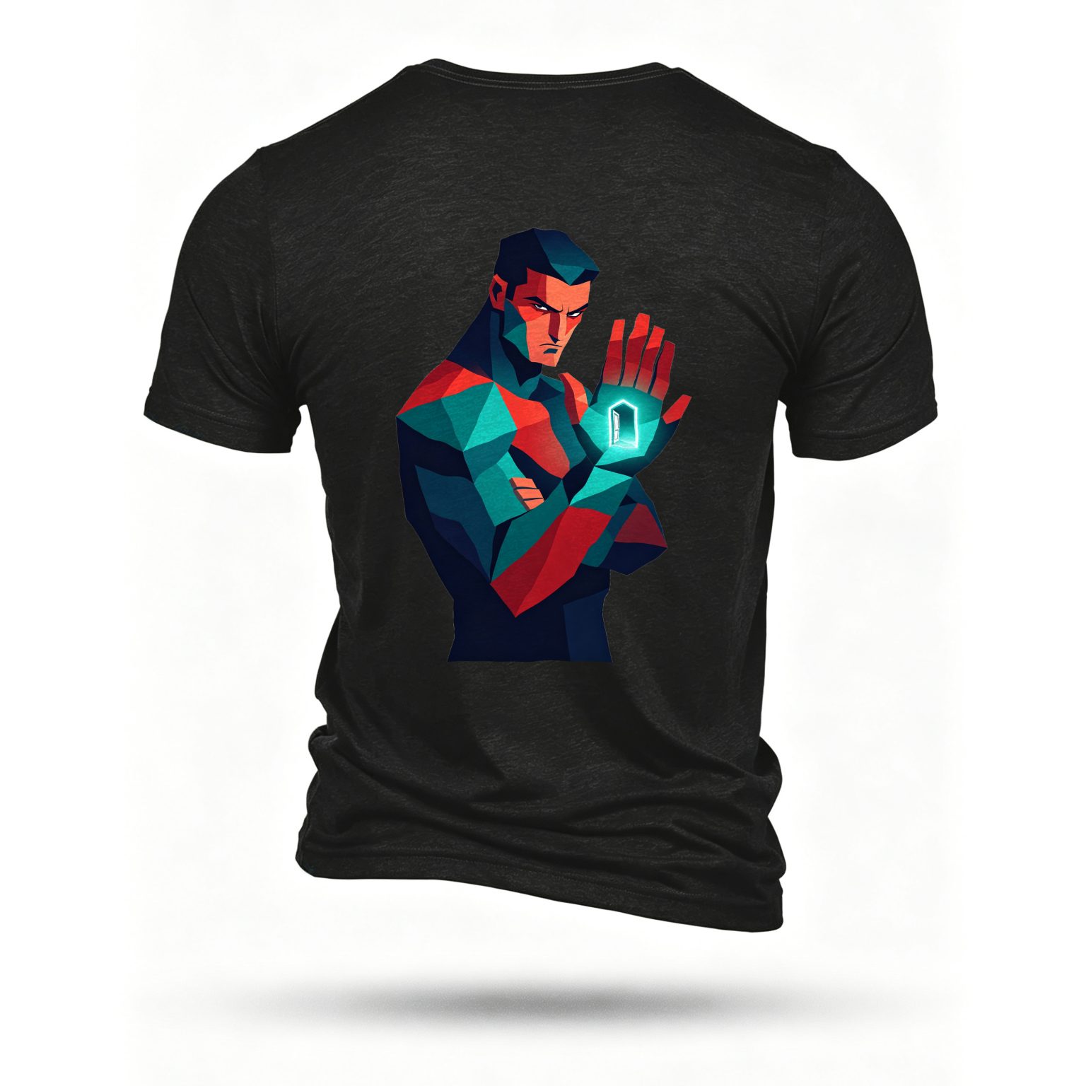 Black T-shirt, back print