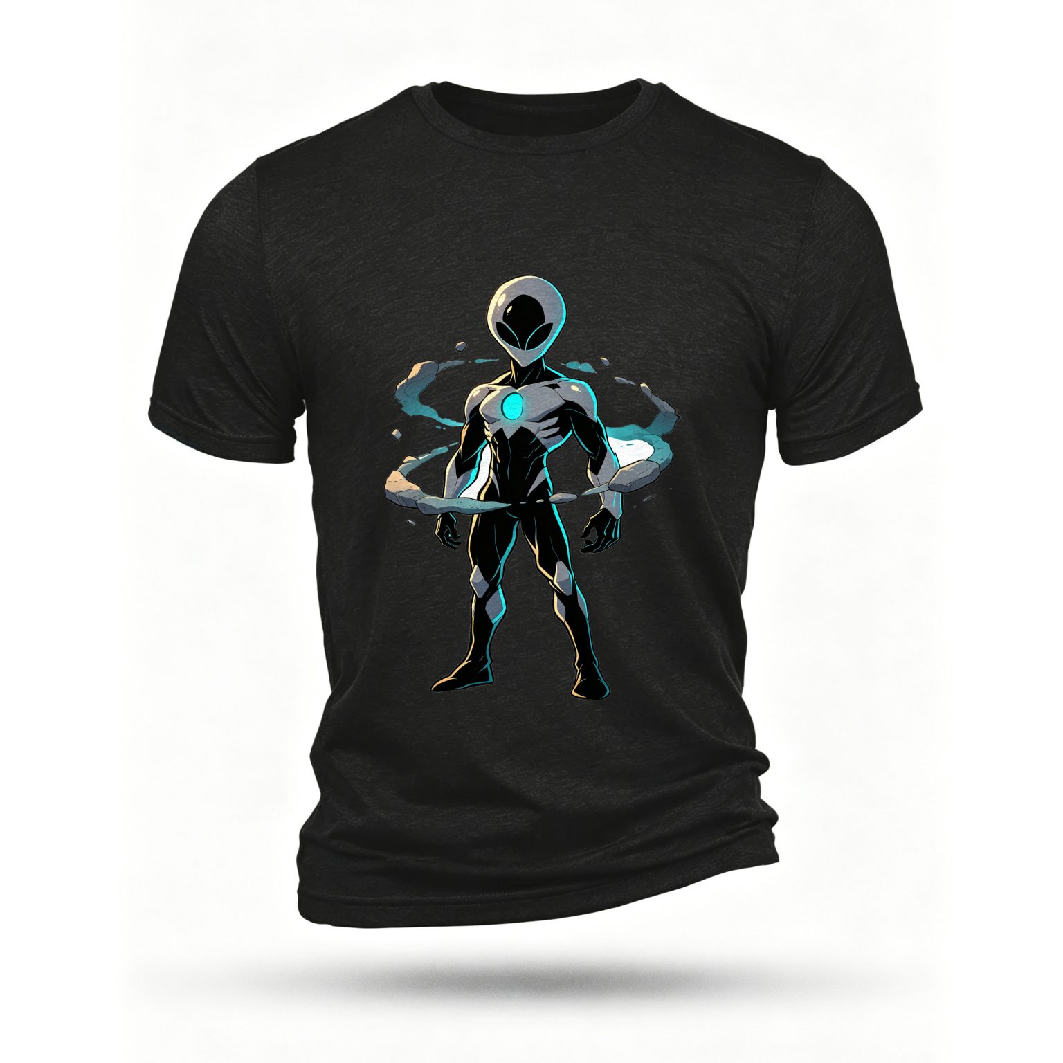 Black T-shirt, front print