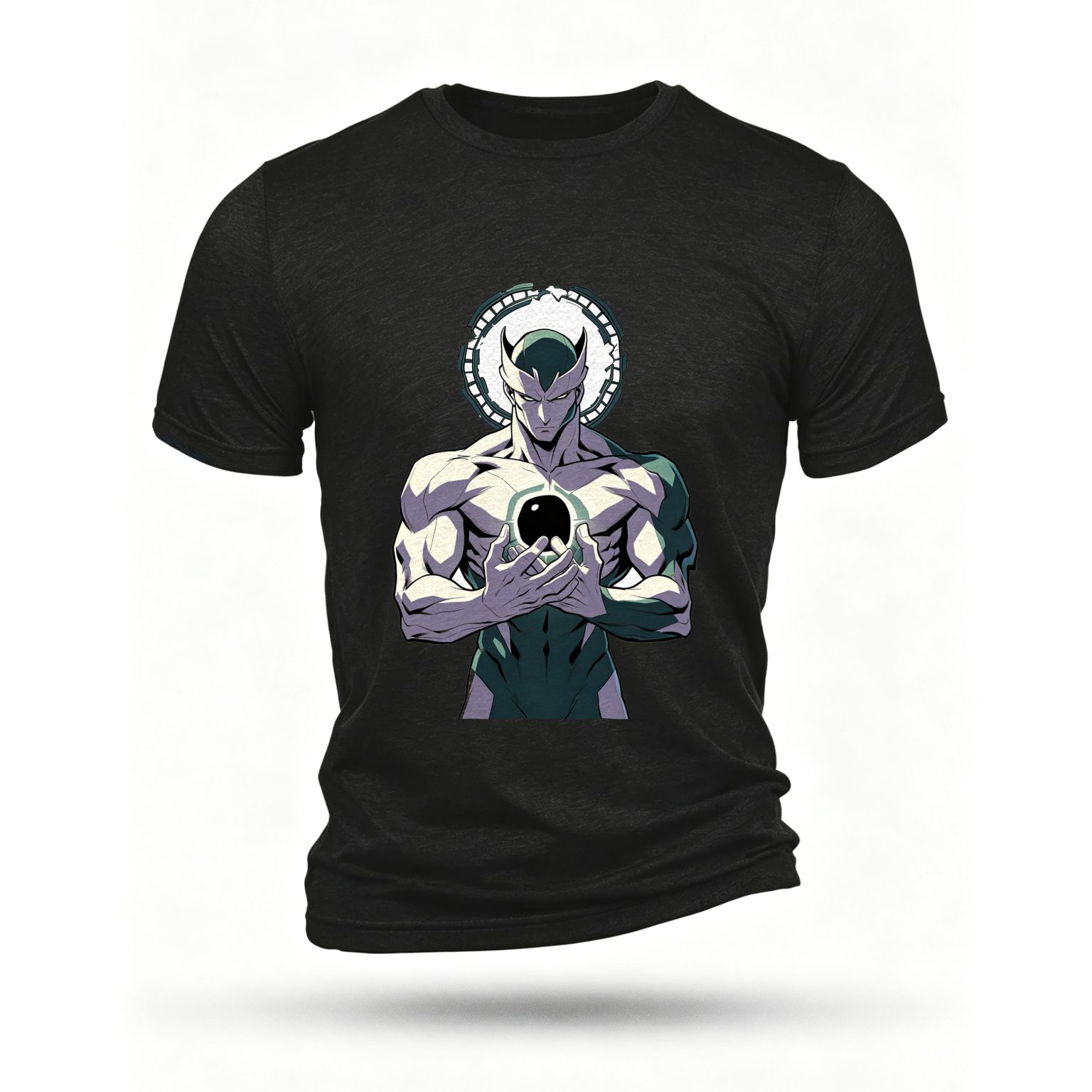 Black T-shirt, front print