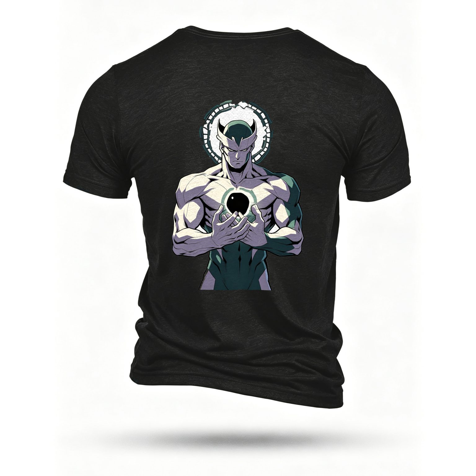 Black T-shirt, back print