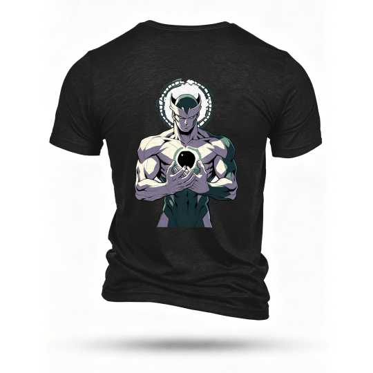 Black T-shirt, back print
