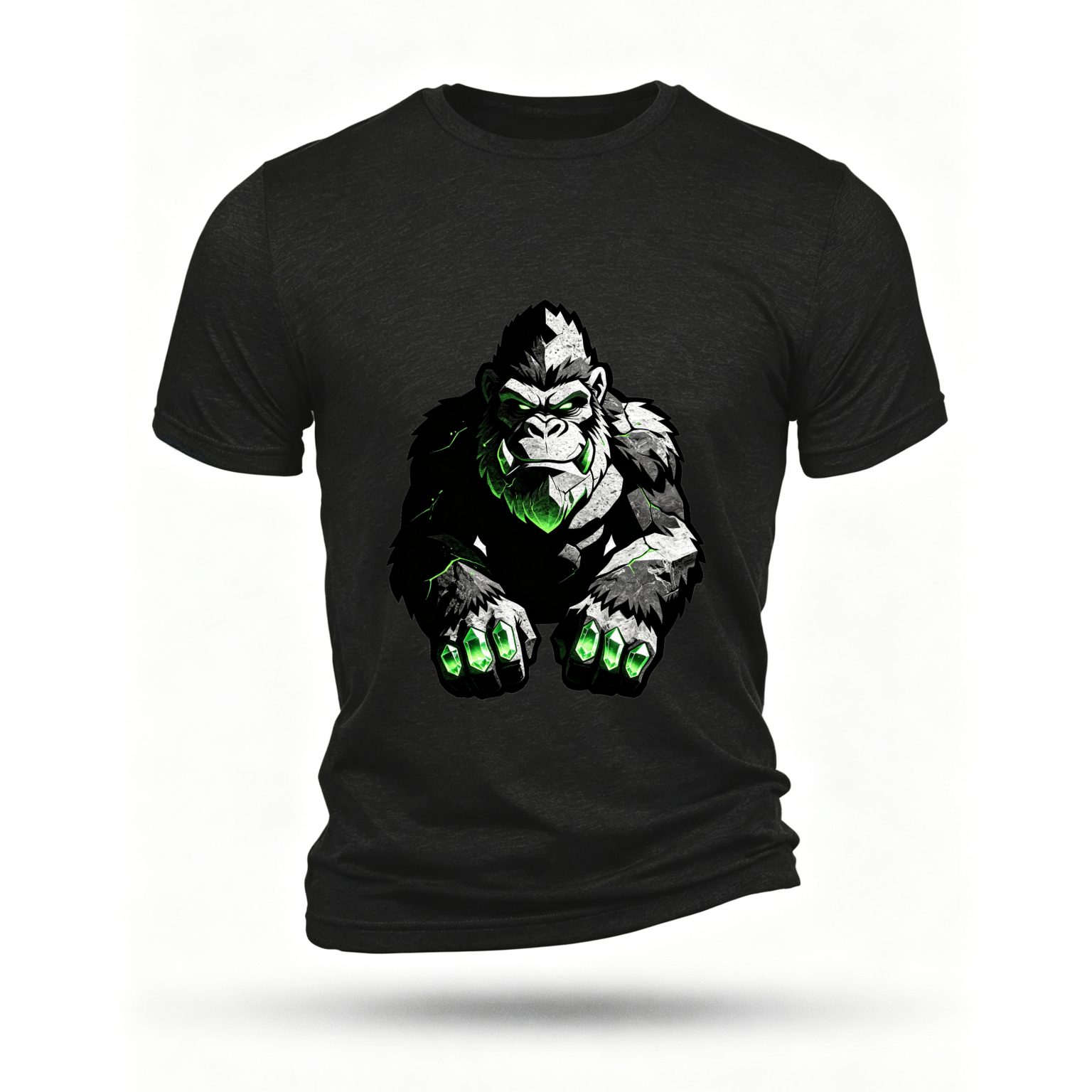 Black T-shirt, front print