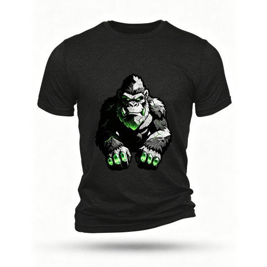 Black T-shirt, front print