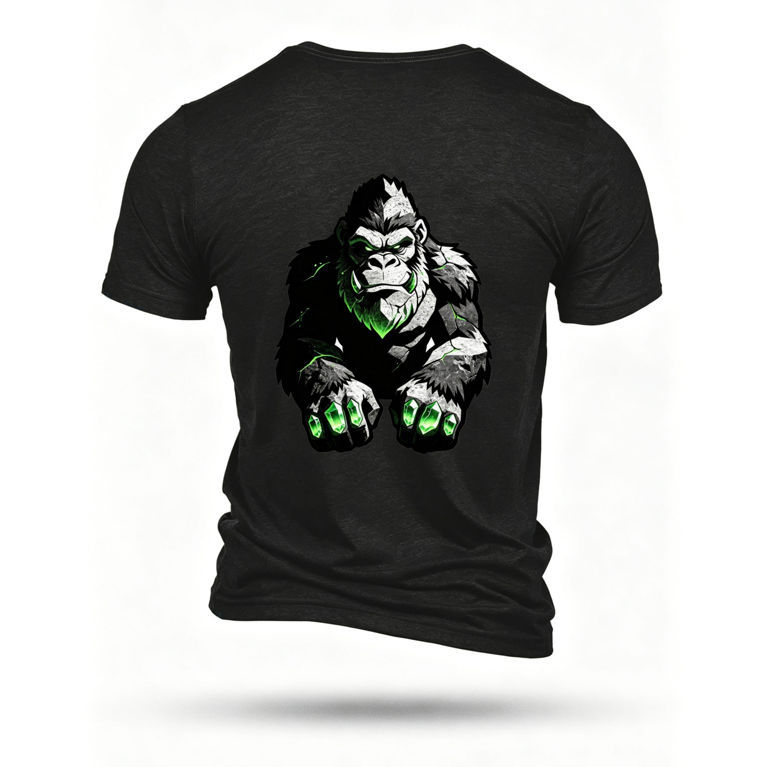 Black T-shirt, back print