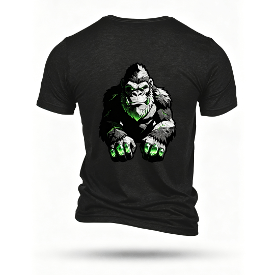 Black T-shirt, back print