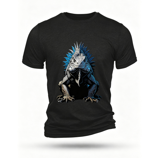 Black T-shirt, front print