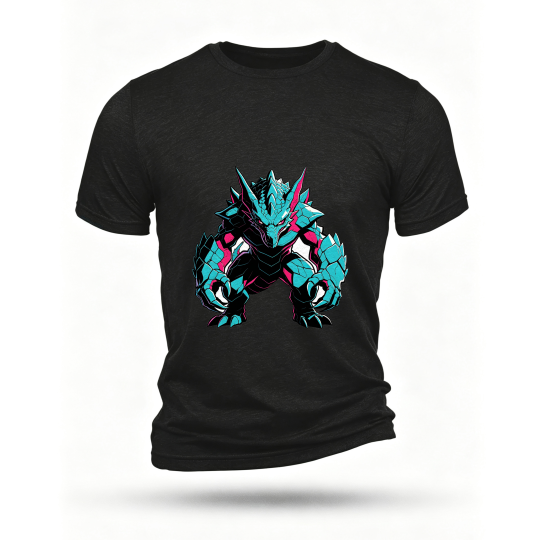 Black T-shirt, front print