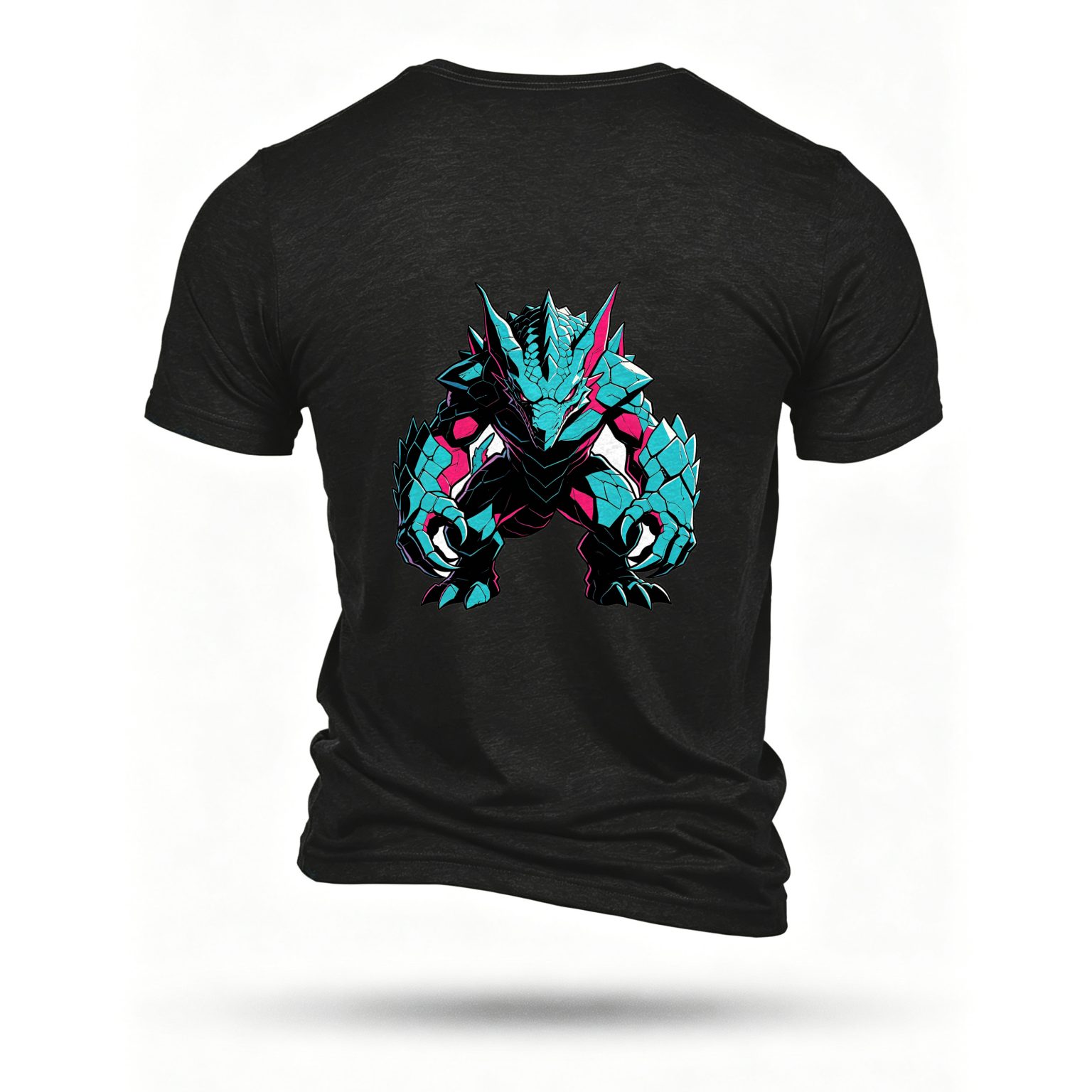 Black T-shirt, back print
