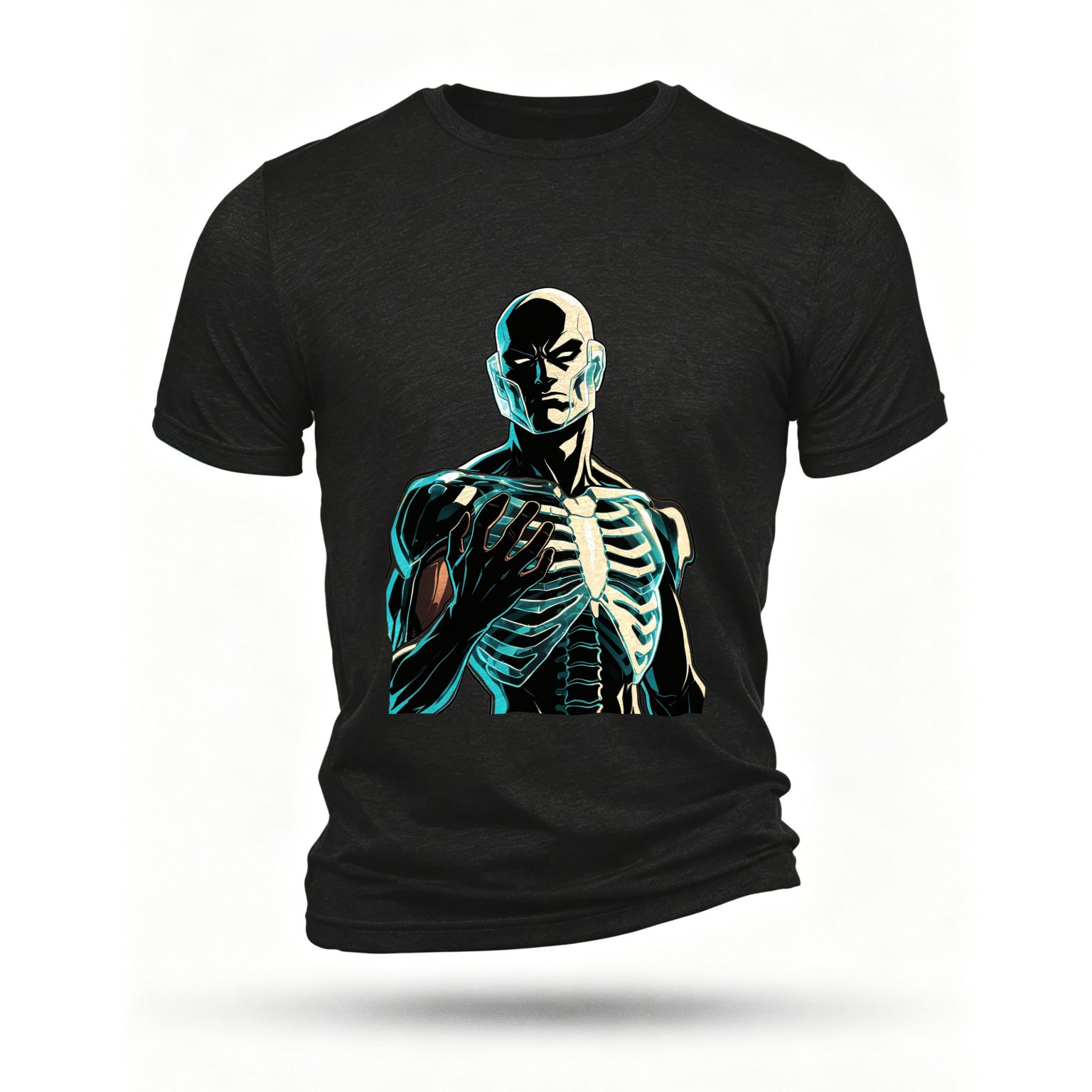 Black T-shirt, front print
