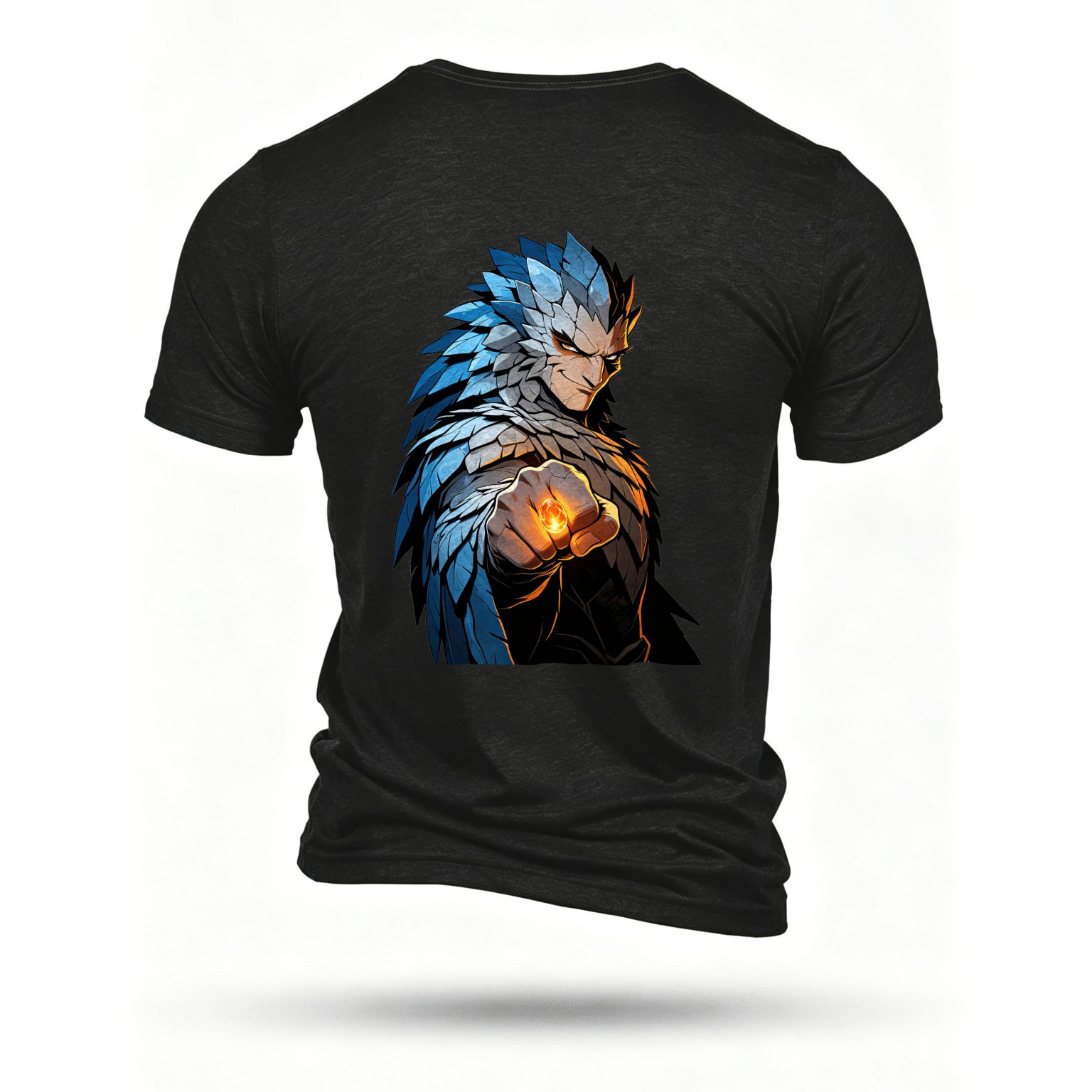 Black T-shirt, back print