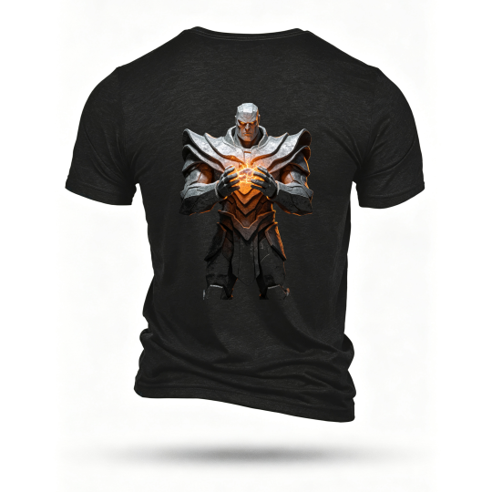 Black T-shirt, back print
