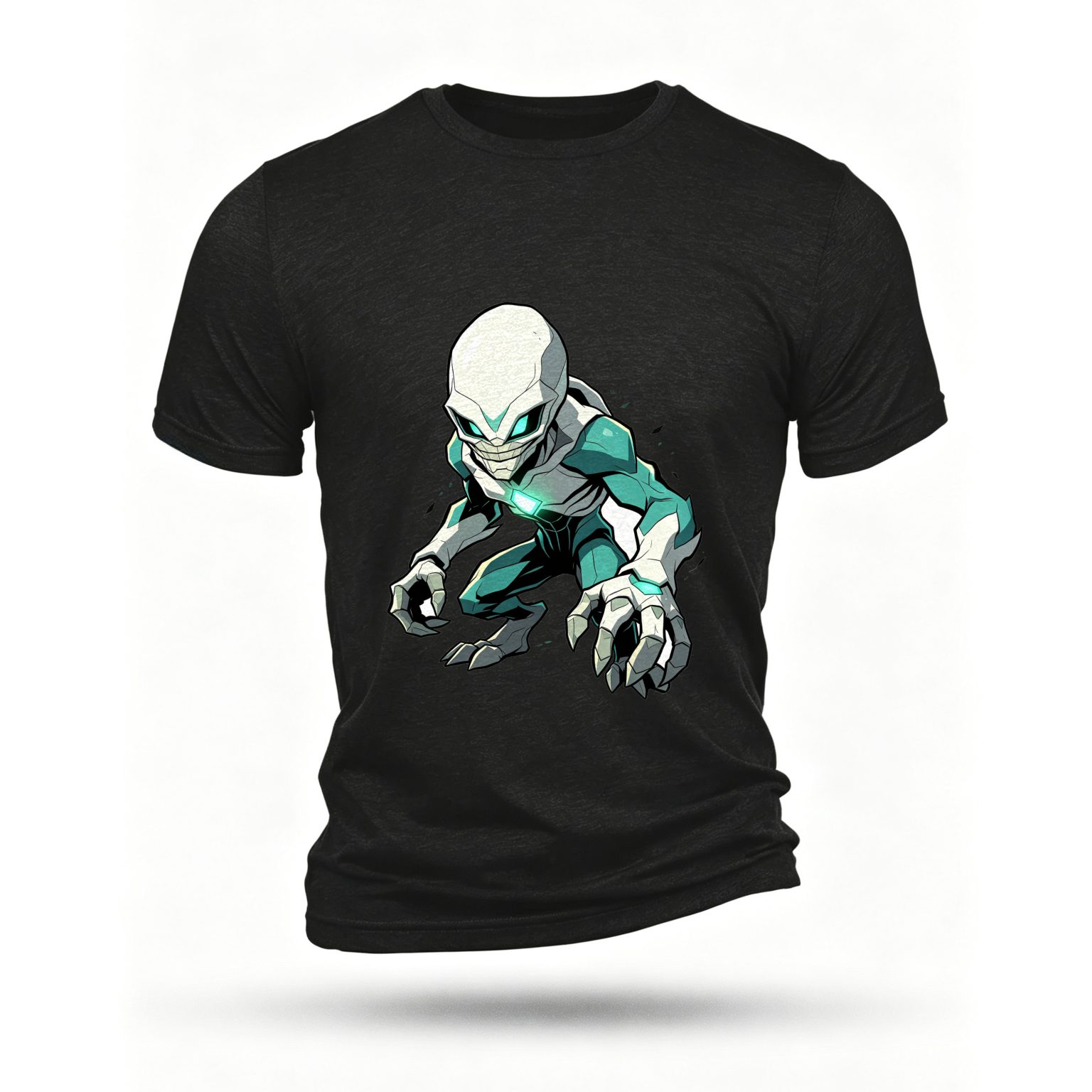 Black T-shirt, front print