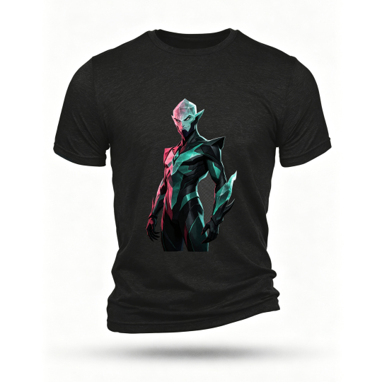 Black T-shirt, front print