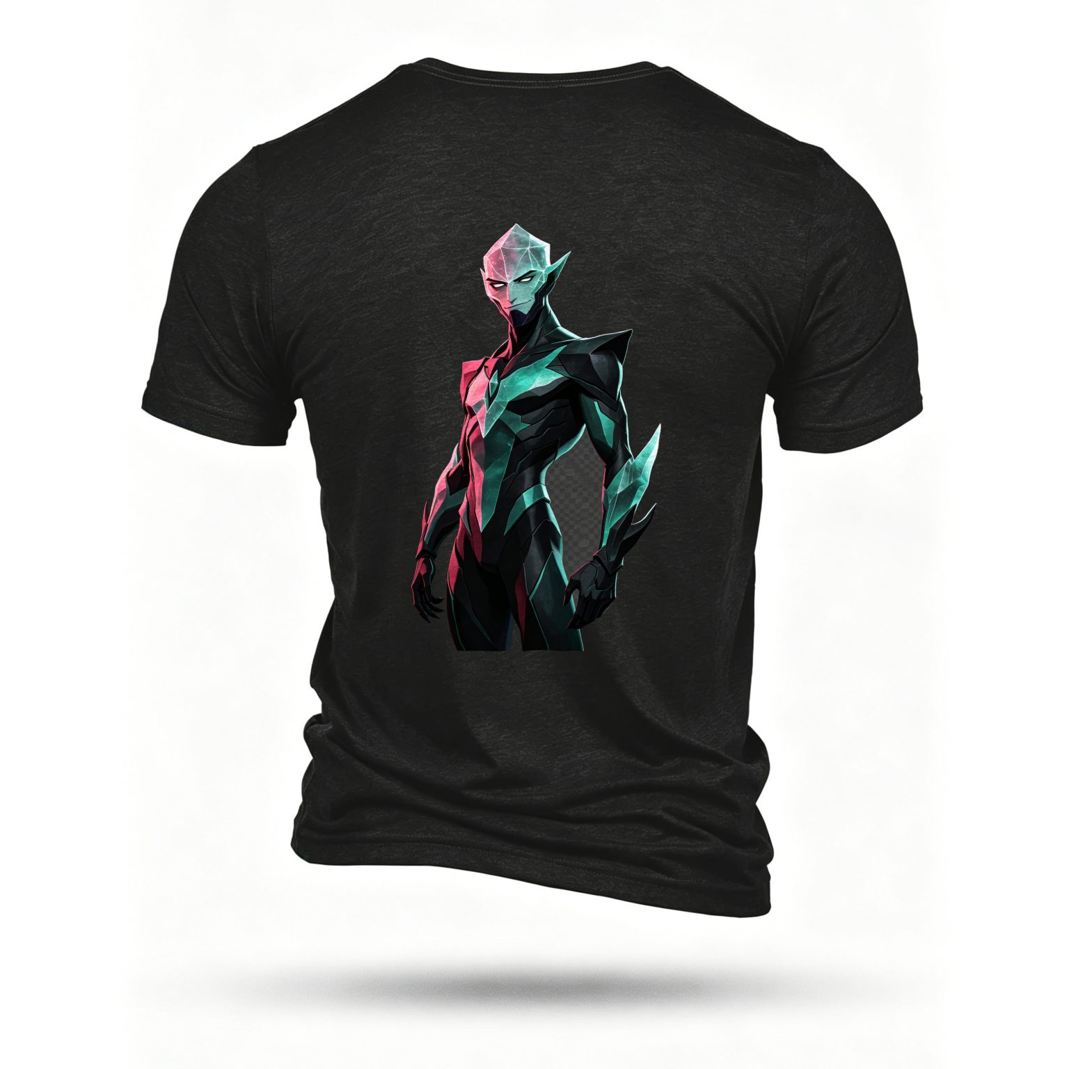 Black T-shirt, back print