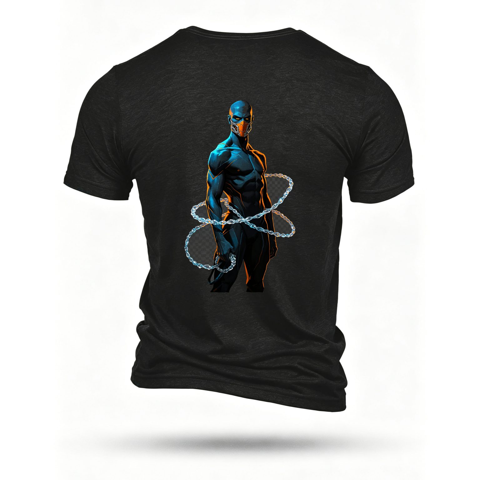 Black T-shirt, back print