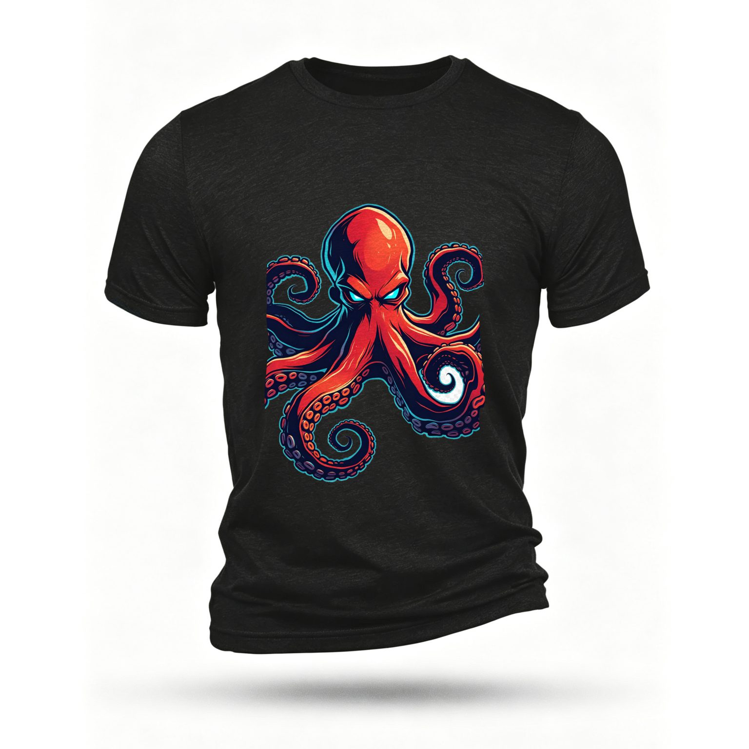 Black T-shirt, front print