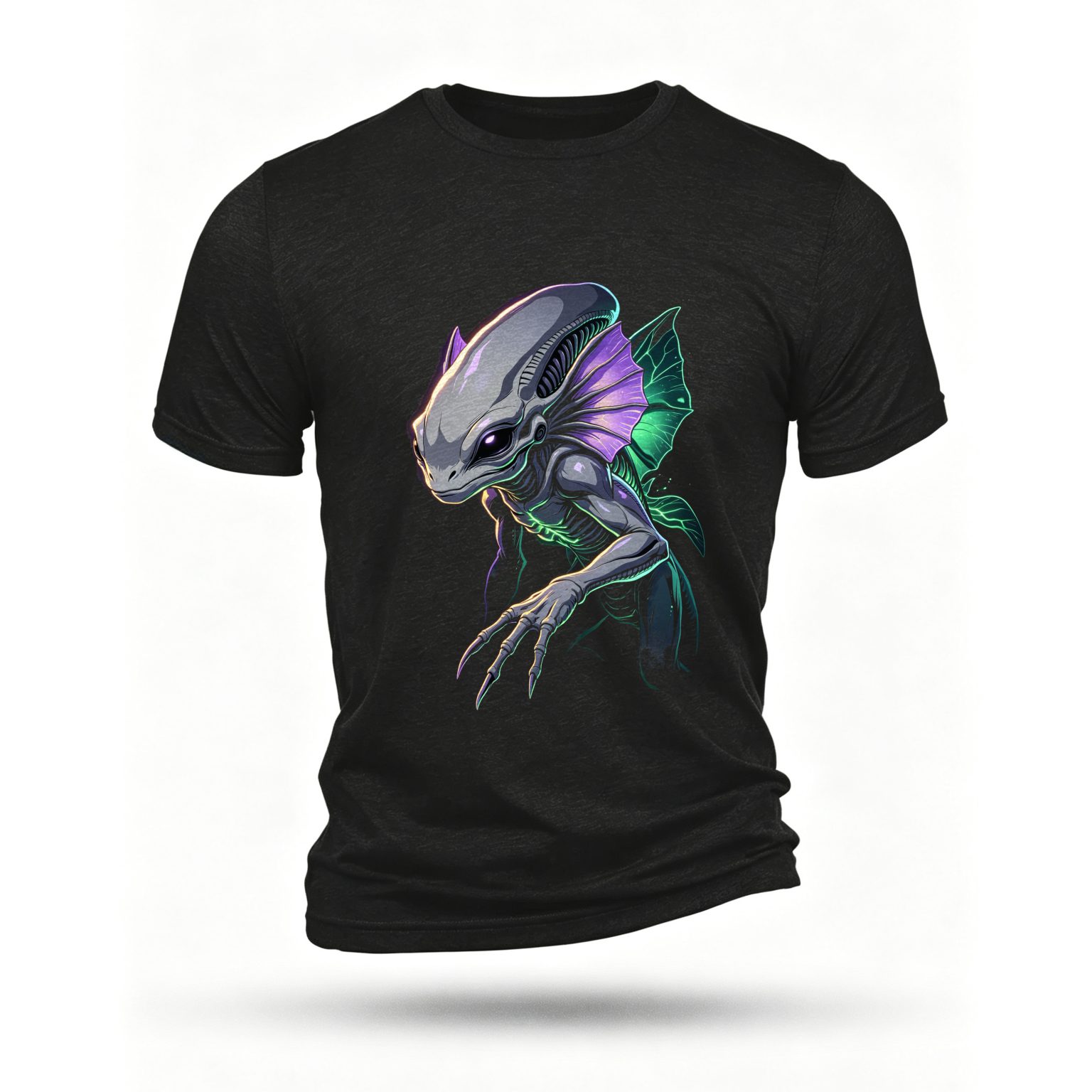 Black T-shirt, front print