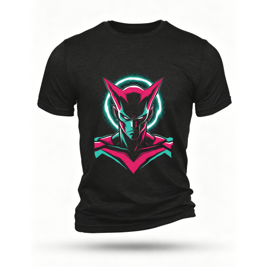 Black T-shirt, front print