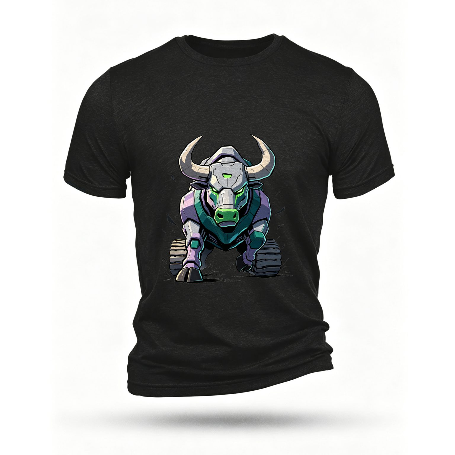Black T-shirt, front print