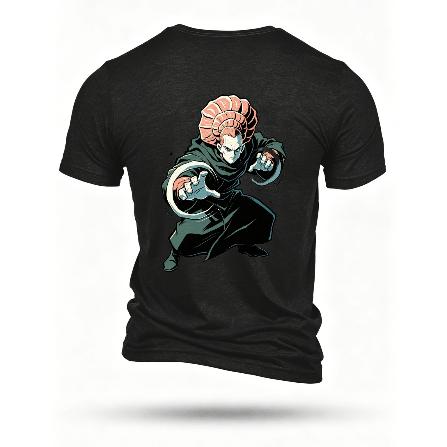 Black T-shirt, back print